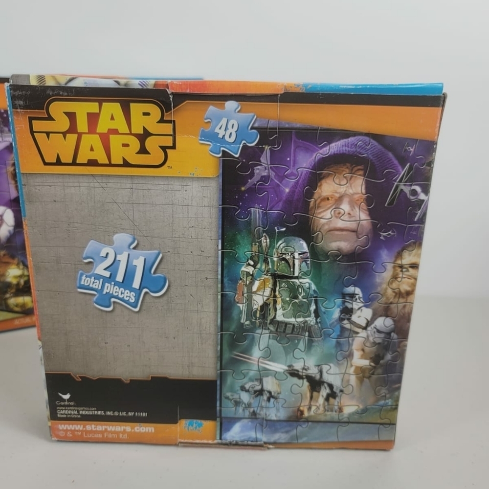 Star Wars 3 Puzzles make 1 Panorama Hans Solo Chewbacca Yoda Luke - Picture 6 of 8